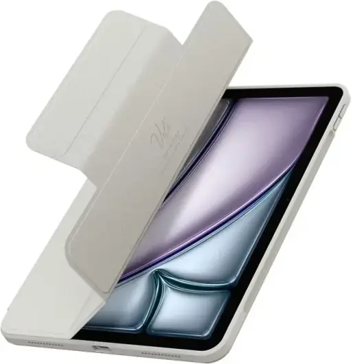 Spigen AirSkin Pro OneTap Apple iPad Air 13 (2024/2025) Hoes Book Case Grijs afbeelding 14