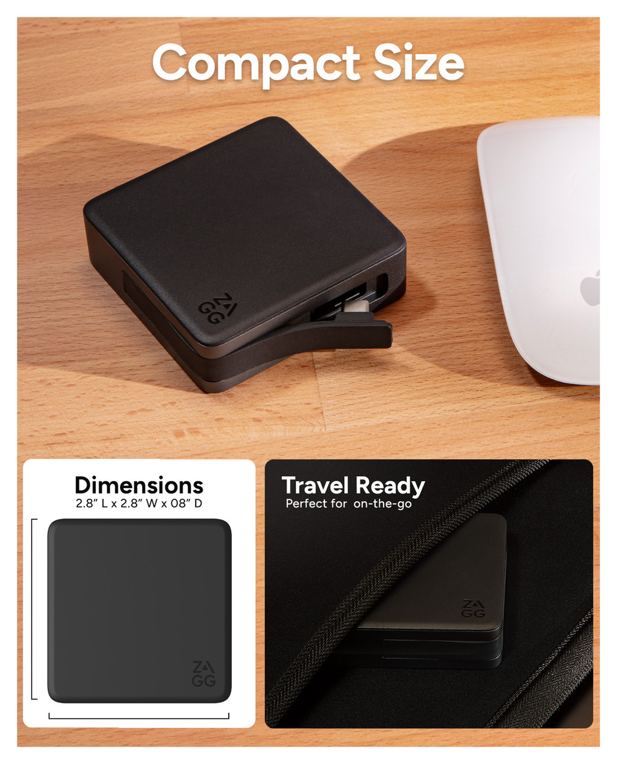 ZAGG 4-Ports USB-C Hub met 15W Draadloos Opladen/100W USB-C PD/4K HDMI/USB-A afbeelding 6