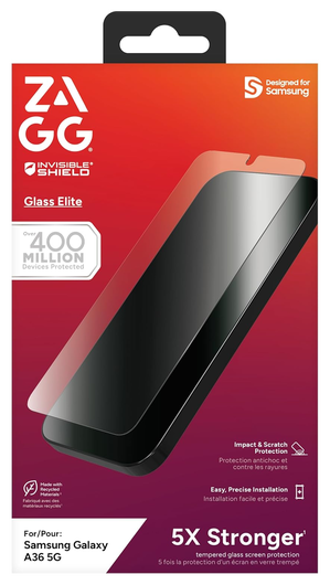 ZAGG InvisibleShield Glass Elite Samsung Galaxy A36 Screen Protector afbeelding 1