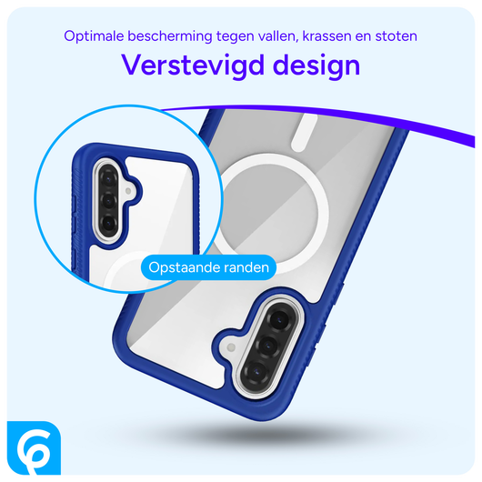 Samsung Galaxy A56 Hoesje Full Protect 360° Cover met MagSafe / Qi2 Blauw afbeelding 2