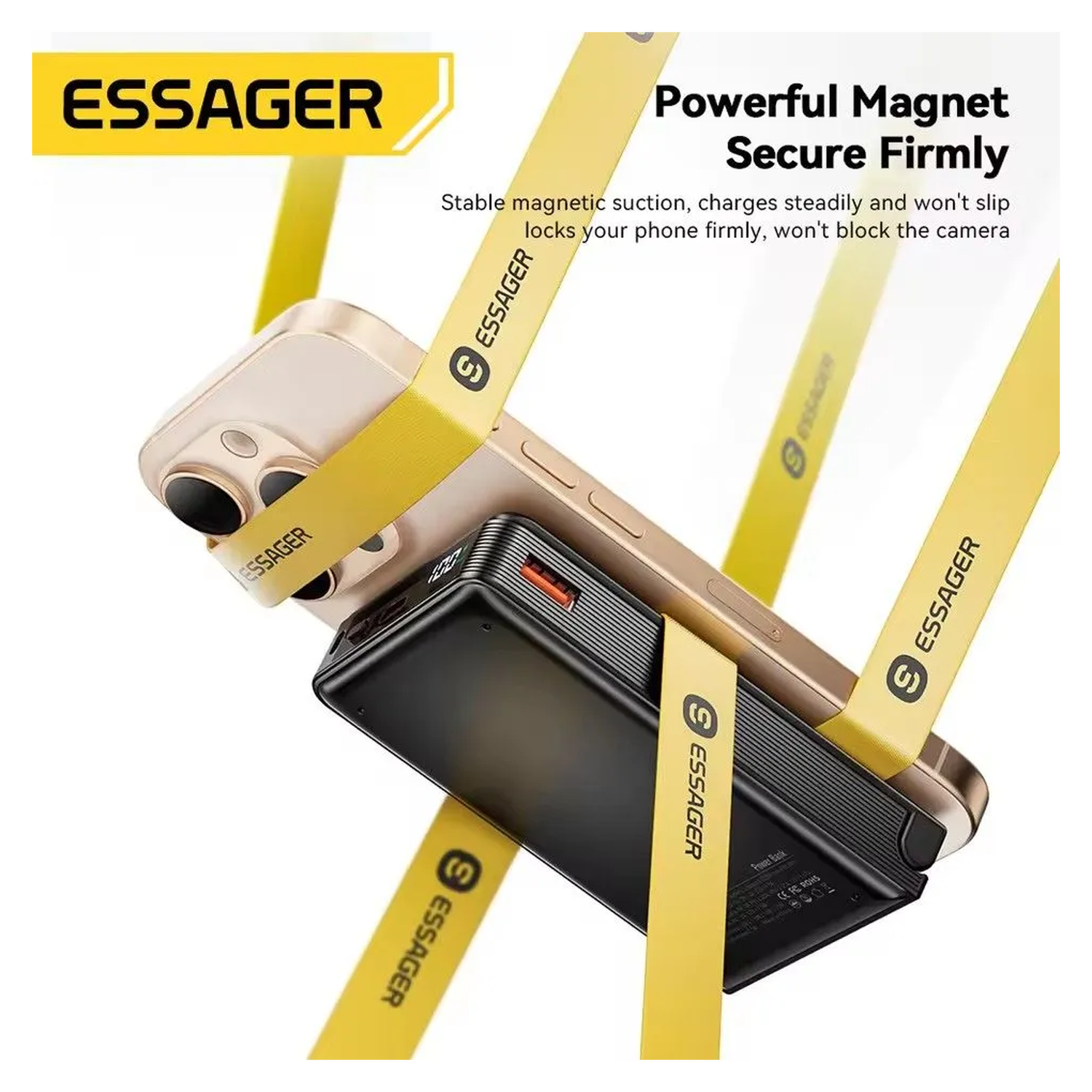 Essager 10.000 mAh MagSafe Powerbank 22.5W met USB-C Kabel en Apple Watch Lader afbeelding 5