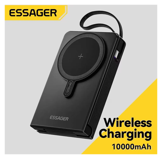 Essager 10.000 mAh MagSafe Powerbank 22.5W met USB-C Kabel en Apple Watch Lader afbeelding 1