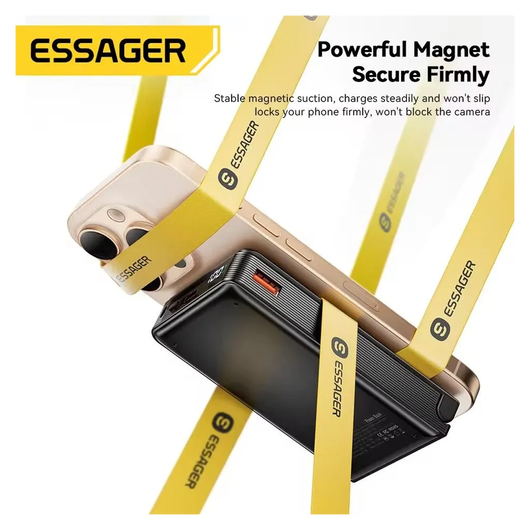 Essager 10.000 mAh MagSafe Powerbank 22.5W met USB-C Kabel en Apple Watch Lader afbeelding 5