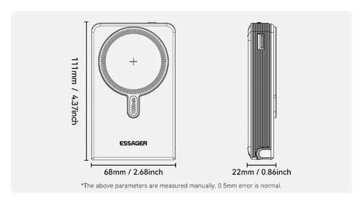 Essager 10.000 mAh MagSafe Powerbank 22.5W met USB-C Kabel en Apple Watch Lader afbeelding 8