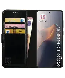 Rosso Element Motorola Edge 60 Fusion Hoesje Book Case Wallet Zwart afbeelding