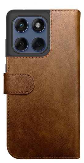 Rosso Element Motorola Edge 60 Fusion Hoesje Book Case Wallet Bruin afbeelding 2