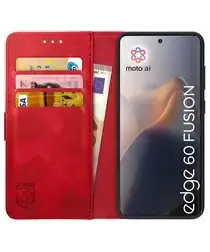 Rosso Element Motorola Edge 60 Fusion Hoesje Book Case Wallet Rood afbeelding