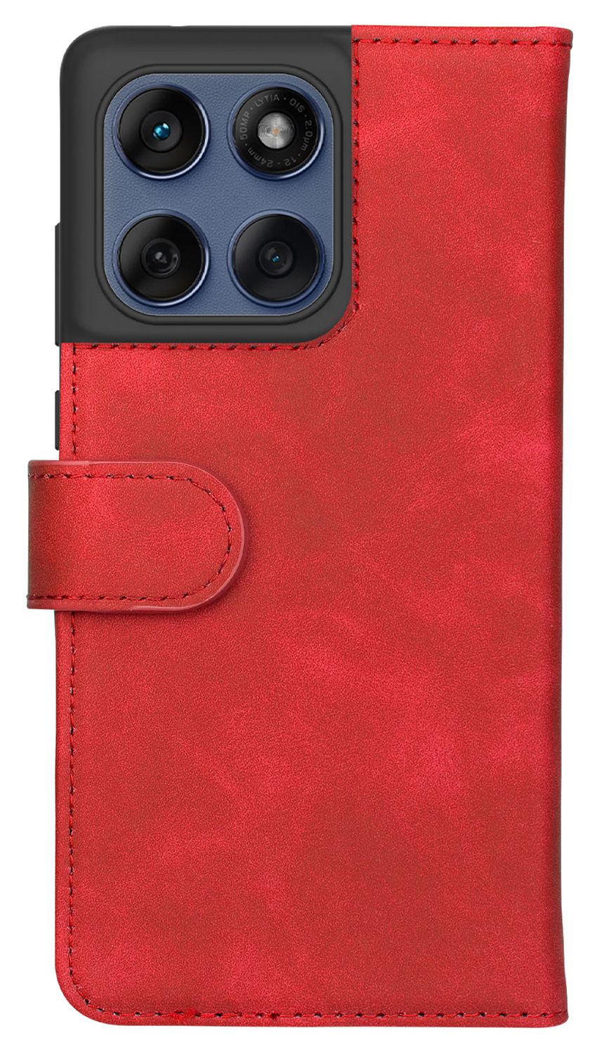 Rosso Element Motorola Edge 60 Fusion Hoesje Book Case Wallet Rood afbeelding 2