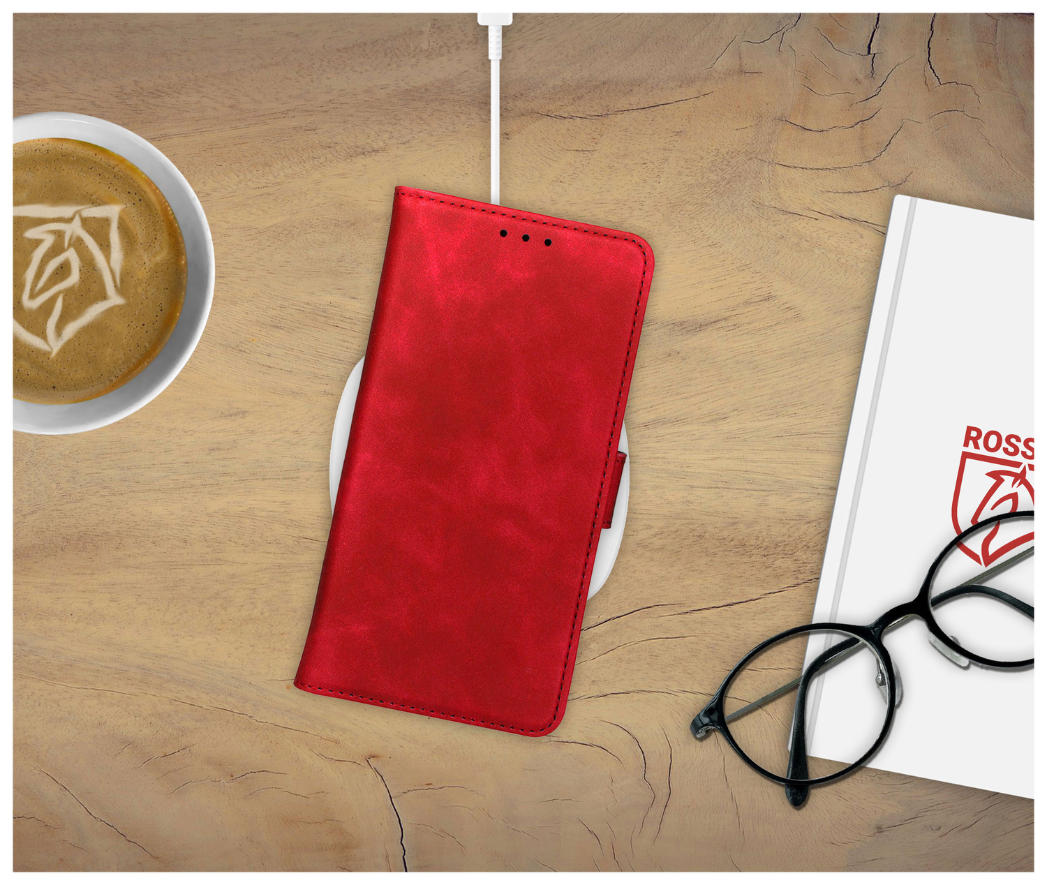 Rosso Element Motorola Edge 60 Fusion Hoesje Book Case Wallet Rood afbeelding 5