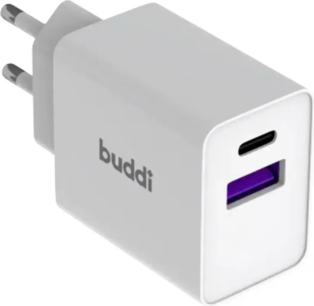 Buddi 30W PD GaN USB-C / USB-A Oplader met Buddi Flex USB-C Kabel 2M afbeelding 2