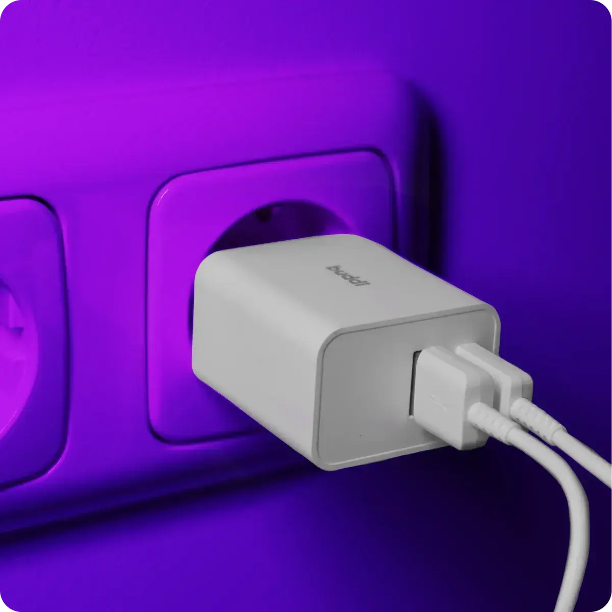 Buddi 30W PD GaN USB-C / USB-A Oplader met Buddi Flex USB-C Kabel 2M afbeelding 11