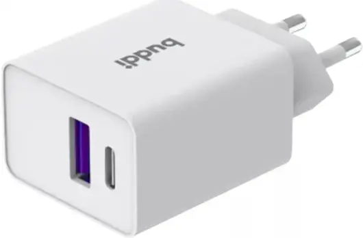 Buddi 30W PD GaN USB-C / USB-A Oplader met Buddi Flex USB-C Kabel 2M afbeelding 10