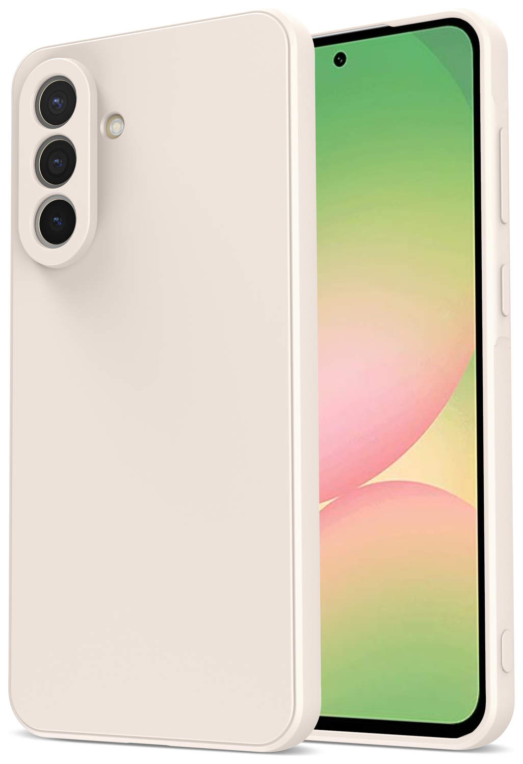 Samsung Galaxy A56 Hoesje met Camera Bescherming Dun TPU Back Cover Beige afbeelding 1