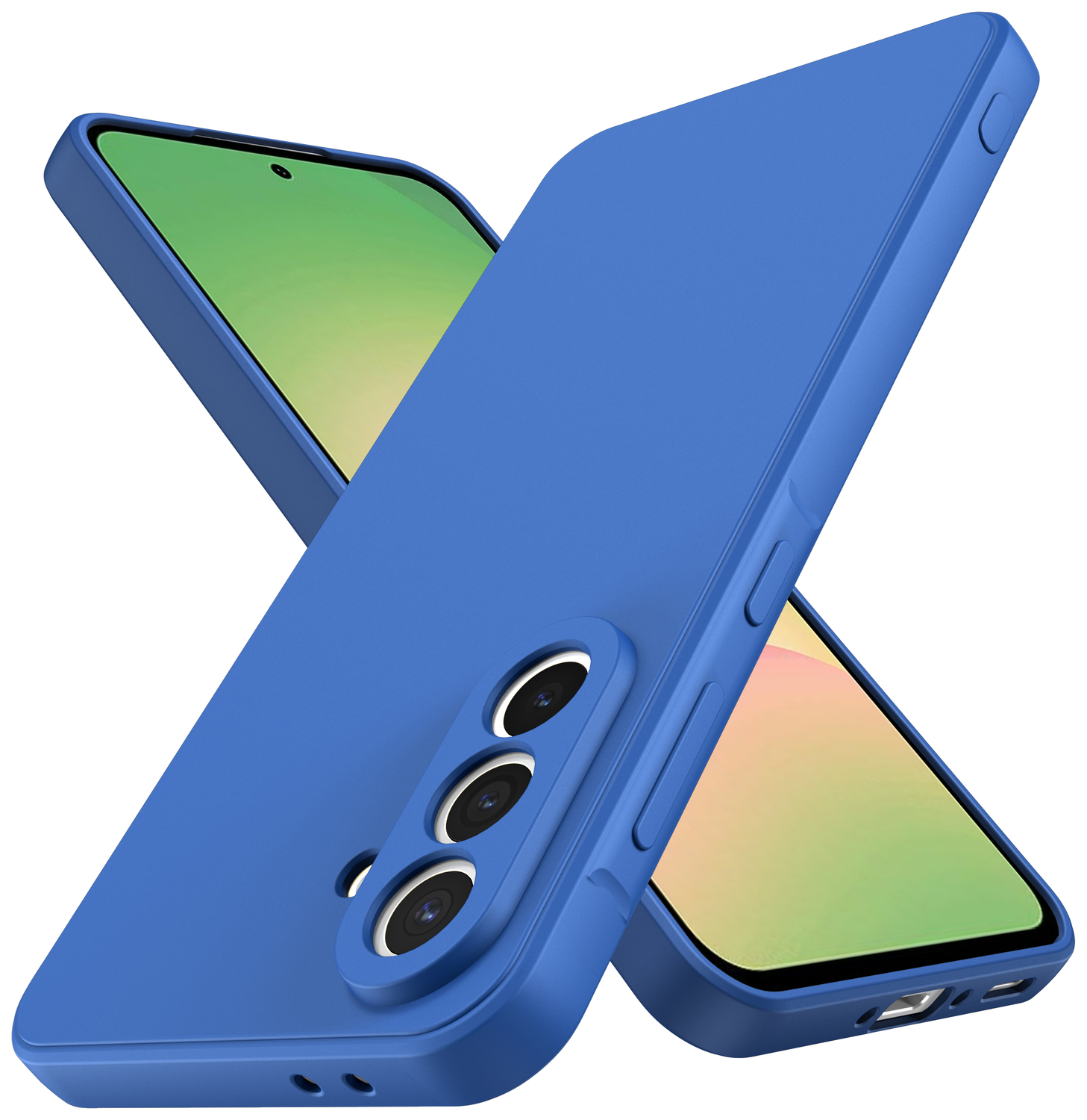 Samsung Galaxy A56 Hoesje met Camera Bescherming Dun TPU Back Cover Blauw afbeelding 3