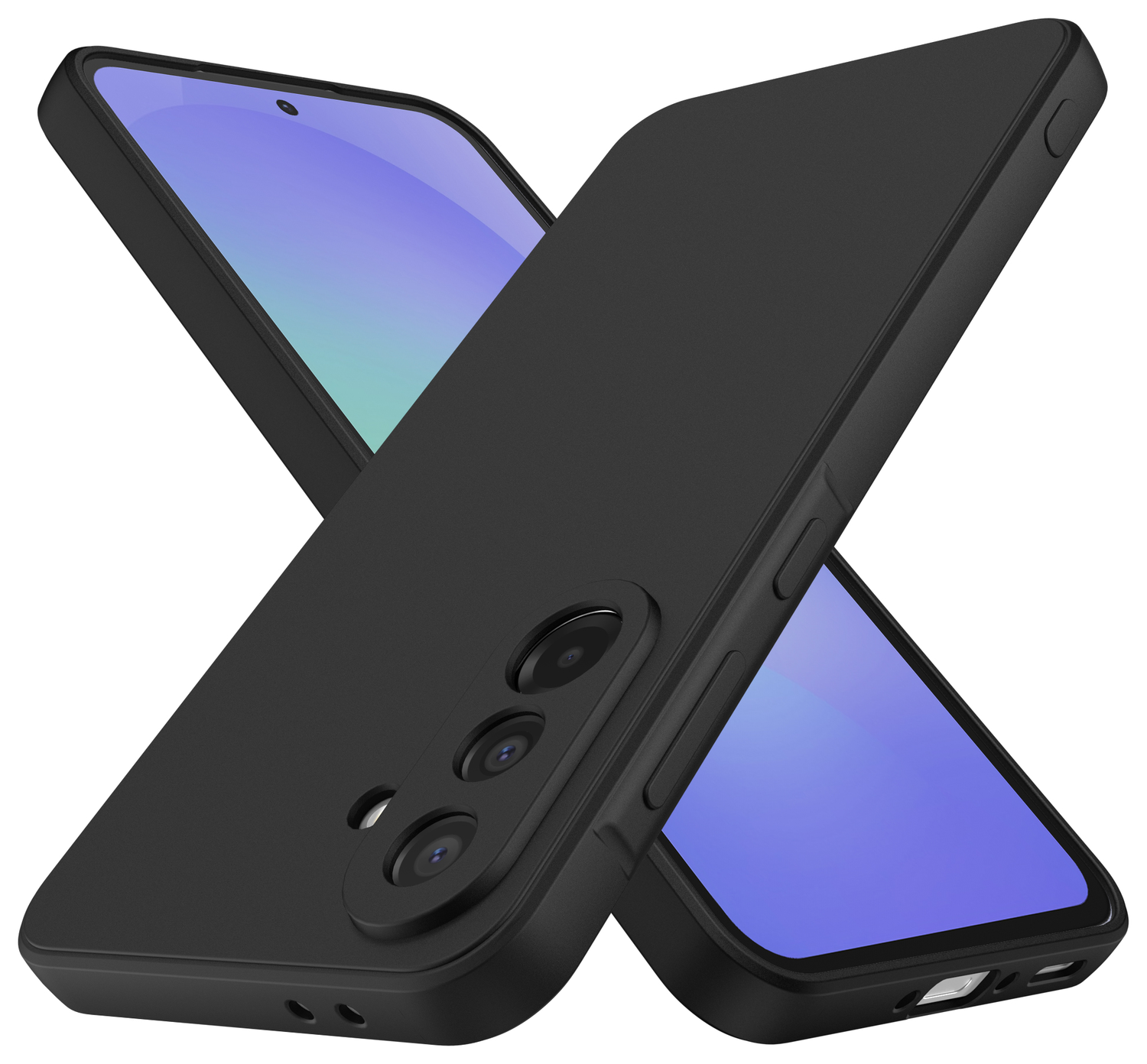 Samsung Galaxy A36 Hoesje met Camera Bescherming Dun TPU Back Cover Zwart afbeelding 3