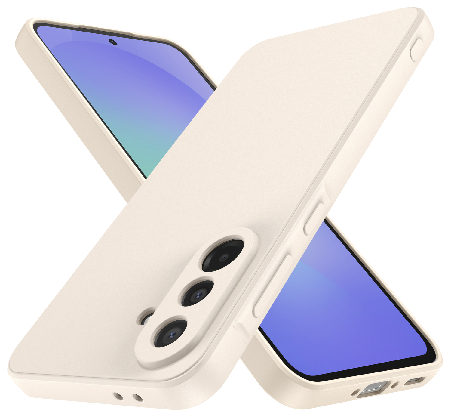 Samsung Galaxy A36 Hoesje met Camera Bescherming Dun TPU Back Cover Beige afbeelding 3