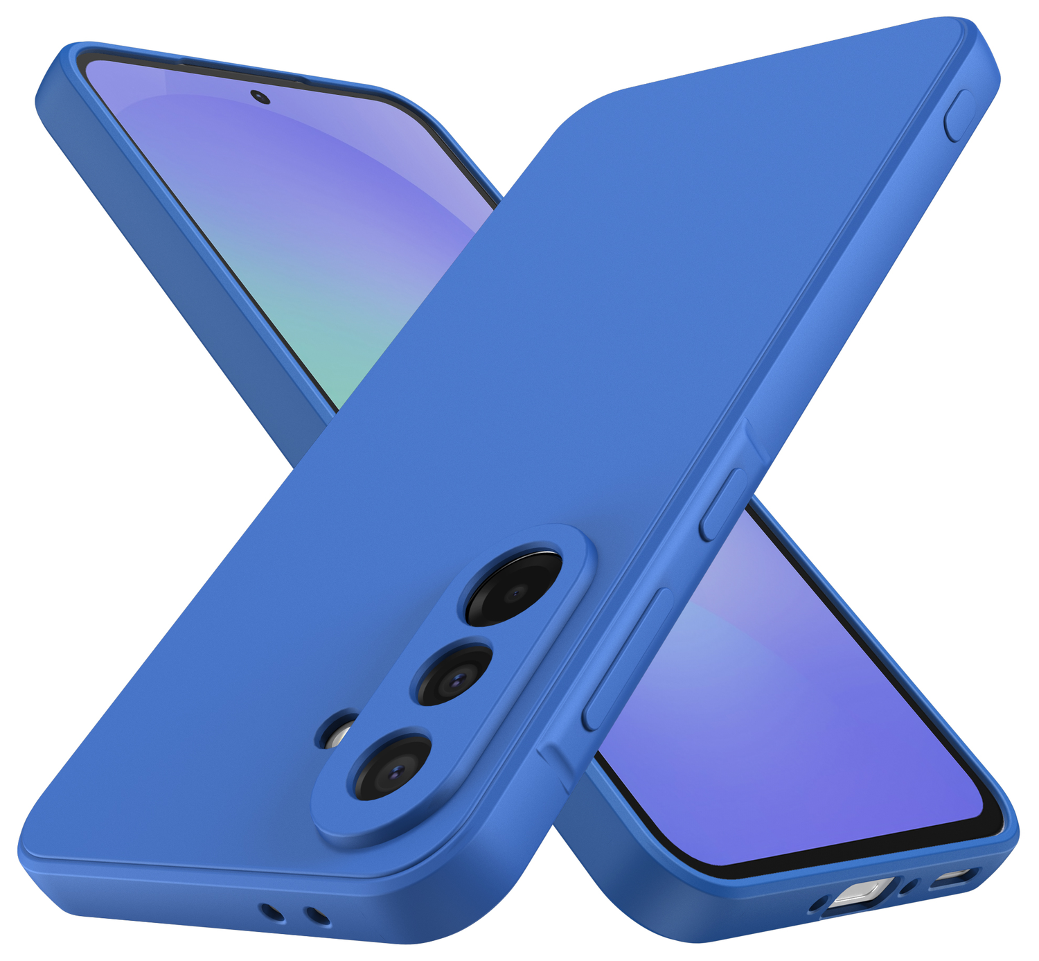 Samsung Galaxy A36 Hoesje met Camera Bescherming Dun TPU Back Cover Blauw afbeelding 3