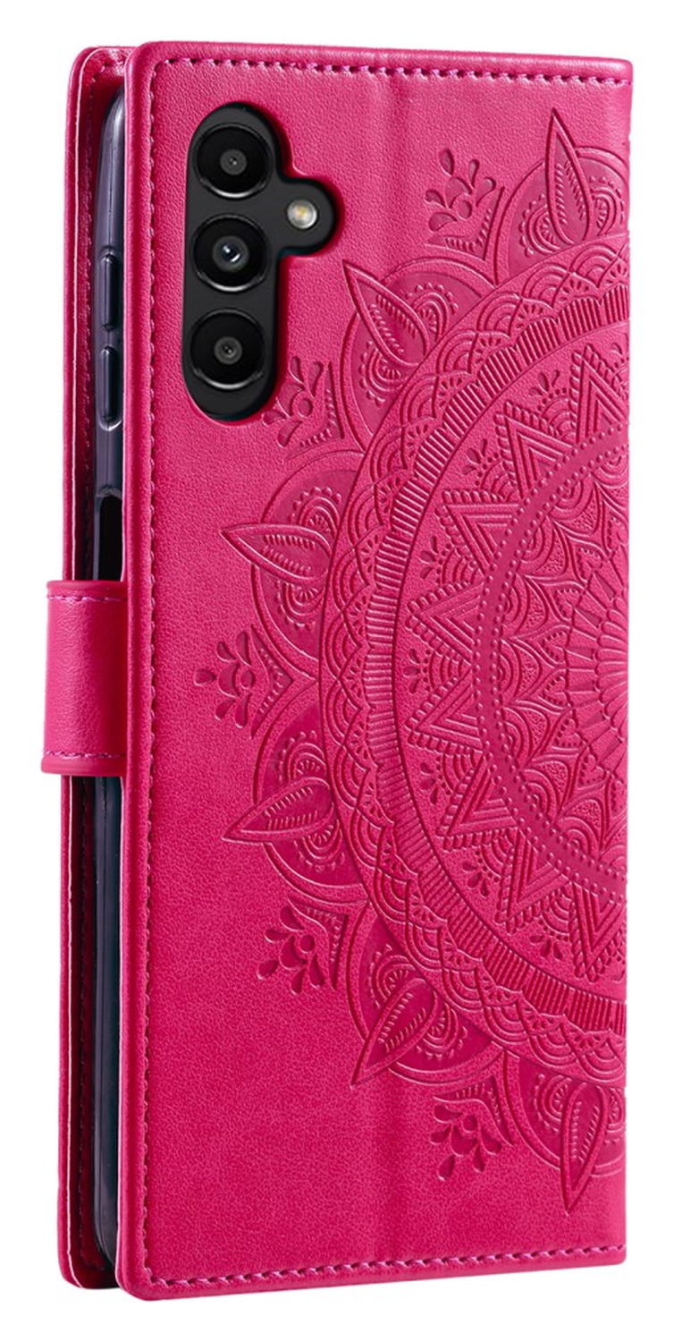 Samsung Galaxy A26 Hoesje Mandala Book Case met Pasjeshouder Roze afbeelding 5
