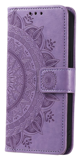 Samsung Galaxy A36 Hoesje Mandala Book Case met Pasjeshouder Paars afbeelding 5