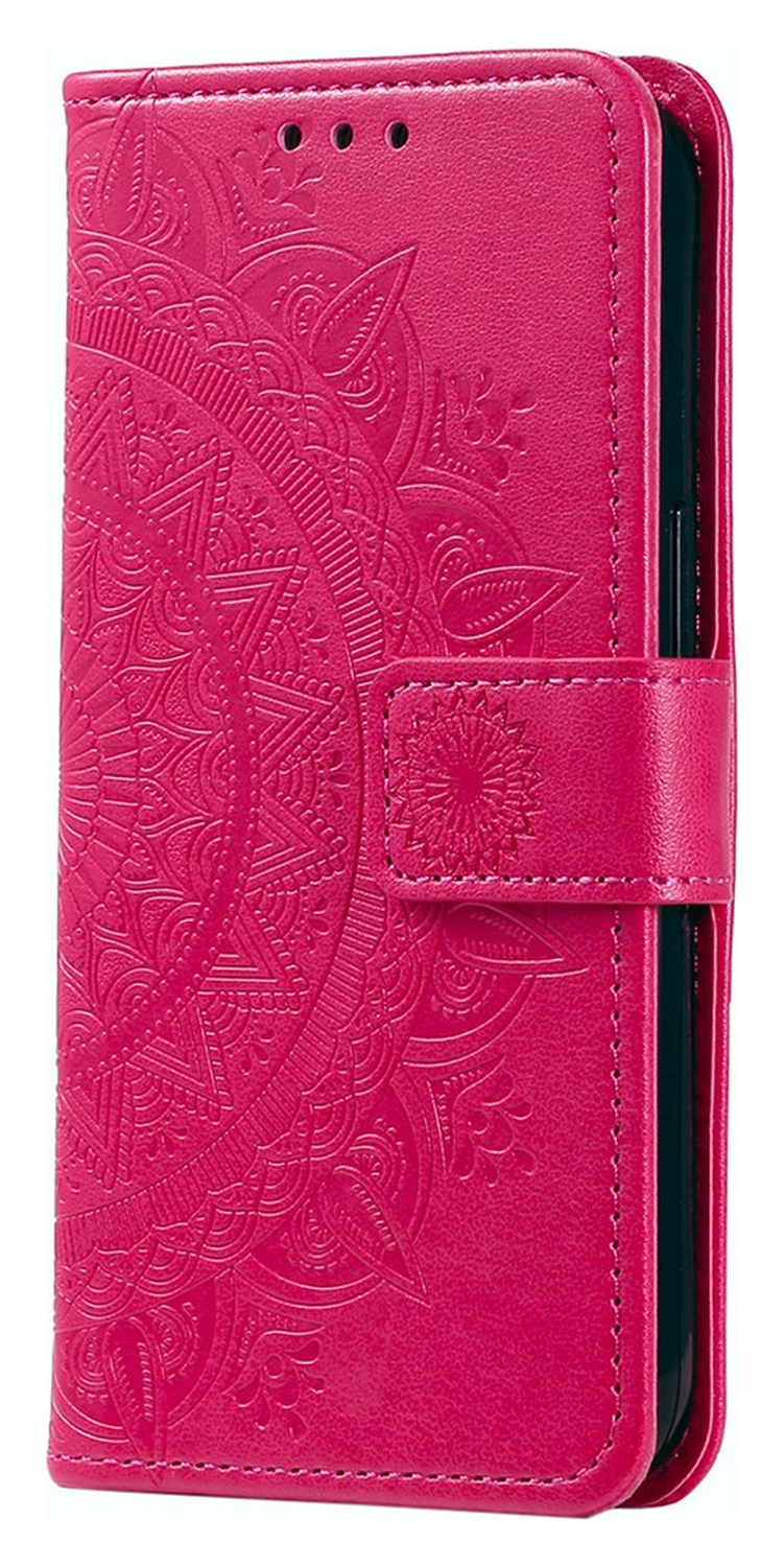 Samsung Galaxy A36 Hoesje Mandala Book Case met Pasjeshouder Roze afbeelding 4