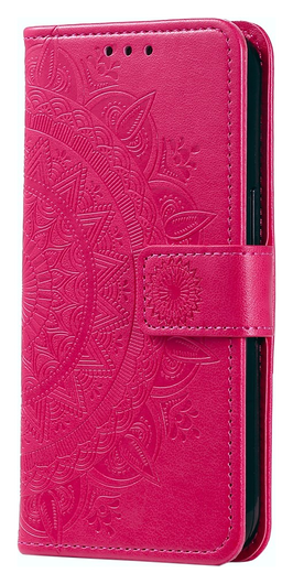 Samsung Galaxy A36 Hoesje Mandala Book Case met Pasjeshouder Roze afbeelding 4