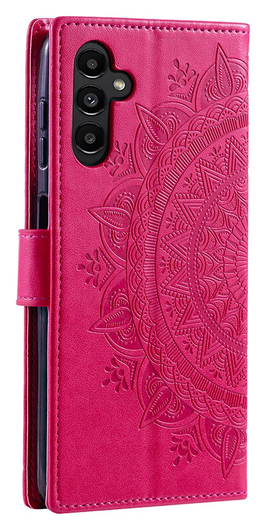 Samsung Galaxy A36 Hoesje Mandala Book Case met Pasjeshouder Roze afbeelding 5