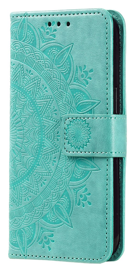 Samsung Galaxy A36 Hoesje Mandala Book Case met Pasjeshouder Groen afbeelding 5