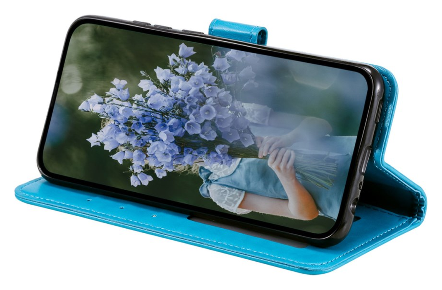 Samsung Galaxy A56 Hoesje Mandala Book Case met Pasjeshouder Blauw afbeelding 3