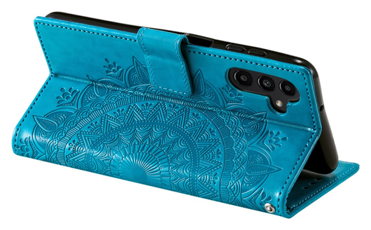 Samsung Galaxy A56 Hoesje Mandala Book Case met Pasjeshouder Blauw afbeelding 4
