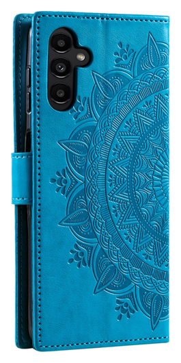 Samsung Galaxy A56 Hoesje Mandala Book Case met Pasjeshouder Blauw afbeelding 6