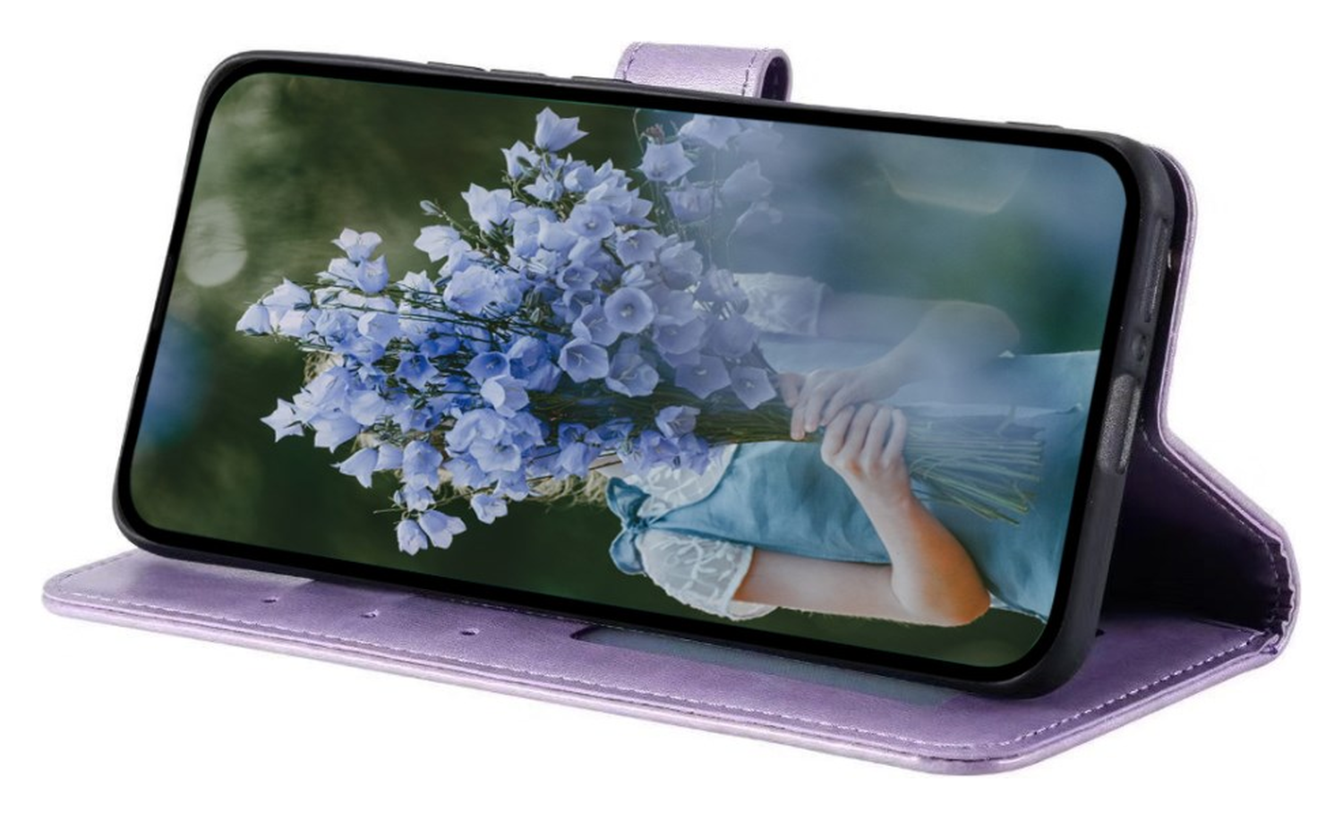 Samsung Galaxy A56 Hoesje Mandala Book Case met Pasjeshouder Paars afbeelding 3