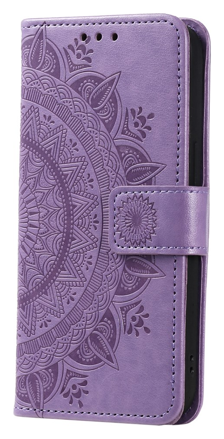Samsung Galaxy A56 Hoesje Mandala Book Case met Pasjeshouder Paars afbeelding 5