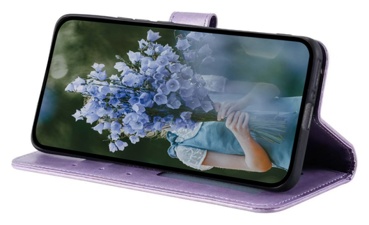 Samsung Galaxy A56 Hoesje Mandala Book Case met Pasjeshouder Paars afbeelding 3