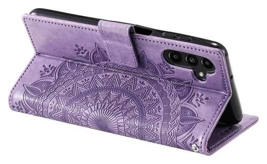 Samsung Galaxy A56 Hoesje Mandala Book Case met Pasjeshouder Paars afbeelding 4