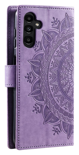 Samsung Galaxy A56 Hoesje Mandala Book Case met Pasjeshouder Paars afbeelding 6