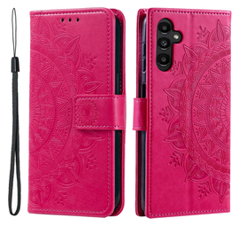 Samsung Galaxy A56 Hoesje Mandala Book Case met Pasjeshouder Roze afbeelding