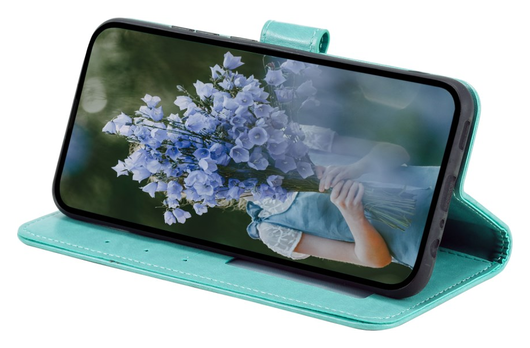 Samsung Galaxy A56 Hoesje Mandala Book Case met Pasjeshouder Groen afbeelding 3