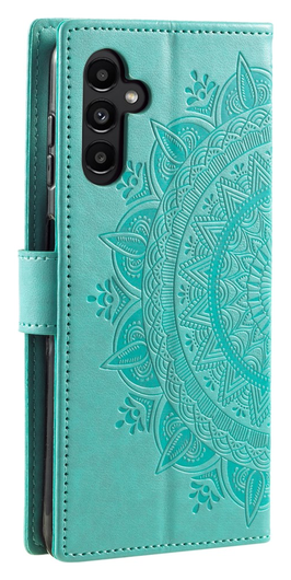 Samsung Galaxy A56 Hoesje Mandala Book Case met Pasjeshouder Groen afbeelding 6