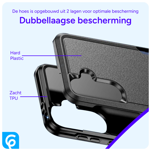 Samsung Galaxy A36 Hoesje Schokbestendige Hardcase Back Cover Zwart afbeelding 3