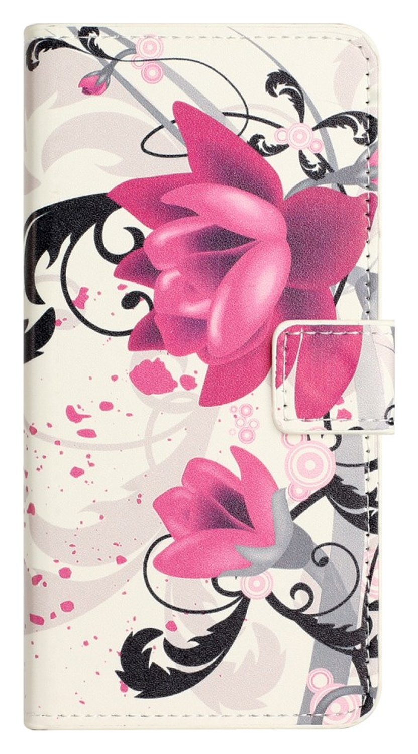 Samsung Galaxy A56 Hoesje Print Book Case met Pasjeshouder Lotus afbeelding 4