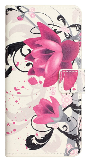 Samsung Galaxy A56 Hoesje Print Book Case met Pasjeshouder Lotus afbeelding 4