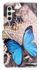 Samsung Galaxy A56 Hoesje Print Book Case met Pasjeshouder Vlinder Blauw afbeelding 5