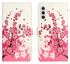 Samsung Galaxy A56 Hoesje Print Book Case met Pasjeshouder Roze Bloemen