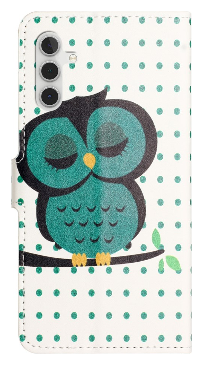 Samsung Galaxy A56 Hoesje Print Book Case met Pasjeshouder Uil afbeelding 5