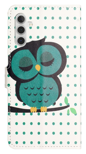 Samsung Galaxy A56 Hoesje Print Book Case met Pasjeshouder Uil afbeelding 5