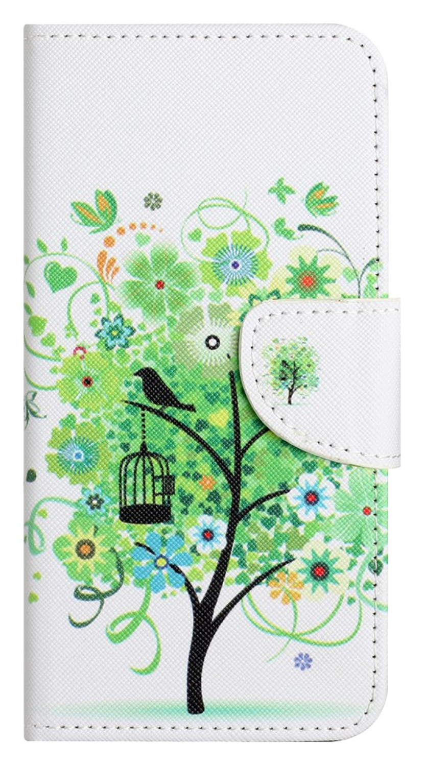 Samsung Galaxy A56 Hoesje Print Book Case met Pasjeshouder Bloemen Boom afbeelding 4