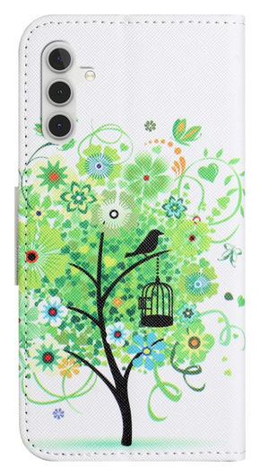Samsung Galaxy A56 Hoesje Print Book Case met Pasjeshouder Bloemen Boom afbeelding 5