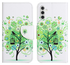 Samsung Galaxy A56 Hoesje Print Book Case met Pasjeshouder Bloemen Boom