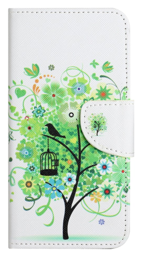 Samsung Galaxy A26 Hoesje Print Book Case met Pasjeshouder Bloemen Boom afbeelding 3
