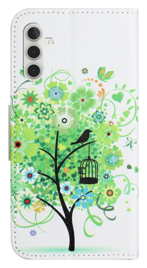Samsung Galaxy A26 Hoesje Print Book Case met Pasjeshouder Bloemen Boom afbeelding 4
